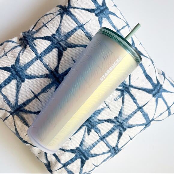 STARBUCKS Mermaid Tail Iridescent 24 oz Tumblr Venti Cold Cup - Picture 2 of 5